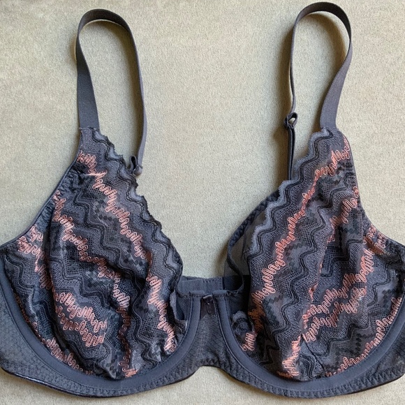 Freya Festival 32G Vibe High Apex Underwire Plunge Bra in Cinder - Picture 5 of 13